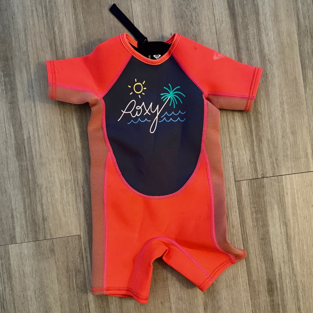 Roxy Kids Swim Suit - Infra Red and Navy